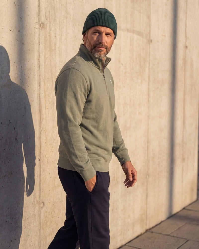 Essential Quarter Zip Green