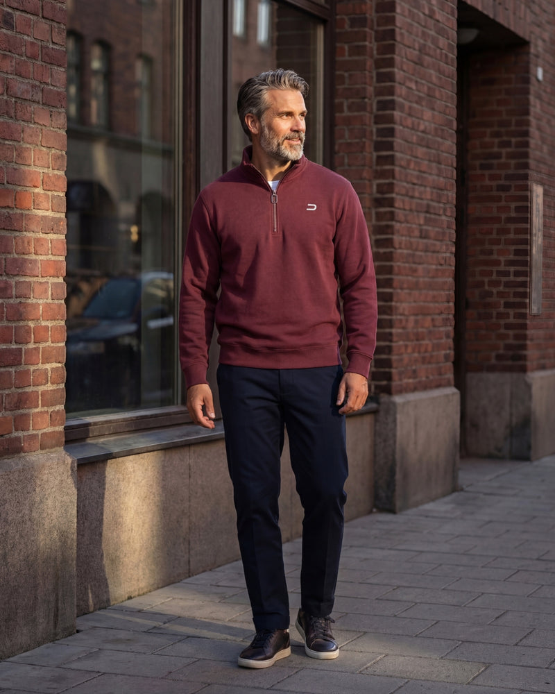 Essential Quarter Zip Red